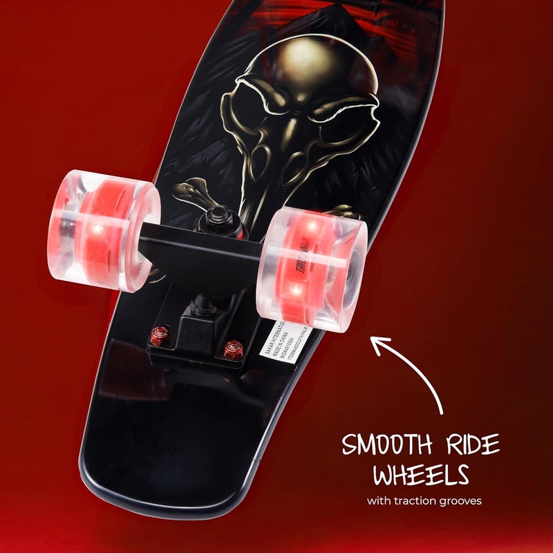 VOYAGER Tony Hawk 22" Complete Cruiser Skateboard, 9-ply Maple Deck Skateboard for Cruising, Carving, Tricks and Downhill, Crossbone - Image 3